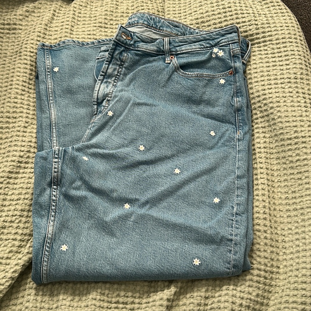 Old Navy high rise daisy jeans
